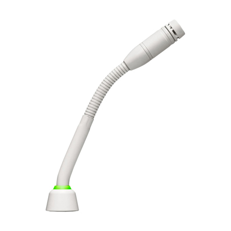 Shure MX405 5" Microflex Modular Gooseneck Microphone No Preamp White Bi-Color LED Indicator Cardioid