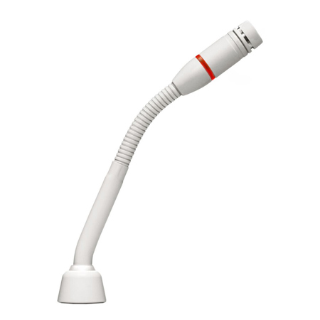 Shure MX405 5" Microflex Modular Gooseneck Microphone No Preamp White Red Light Ring Indicator Cardioid
