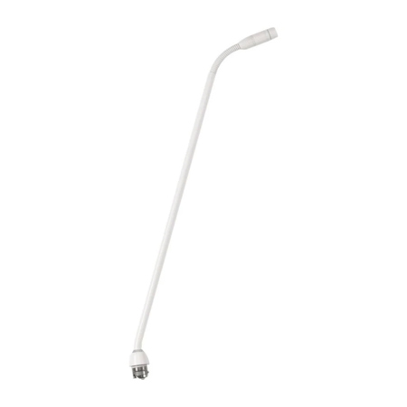 Shure MX415 15" Microflex Modular Gooseneck Microphone No Preamp White Red Light Ring Indicator Without Cartridge