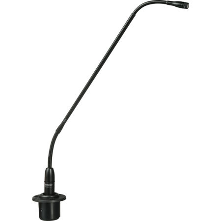Shure MX418/C 18" Cardioid Gooseneck Microphone with Attached XLR Preamp, Shock & Flange Mount