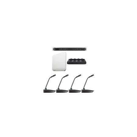 Shure 4-Channel Conference Room Wireless System with 10" Cardioid Microphones