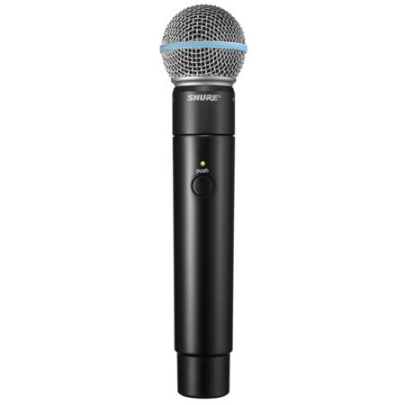 Shure MXW2 Wireless Handheld Transmitter with Beta 58A Microphone, &gt;20 Ohms Input Impedance, 17.5 mW Headphone Output Power