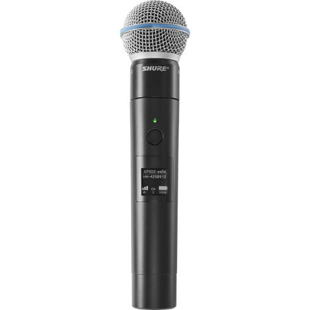 Shure MXW2X/BETA58 Wireless HH Mic Transmitter with Beta 58A, Z10: 1920-1930MHz