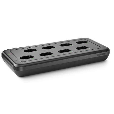 Shure MXWNDX8 8-Port Networked Charging Station for Bodypack, HH, Boundary Mic