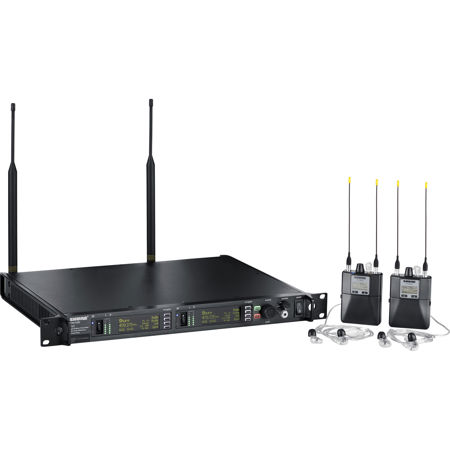 Shure PSM1000 Personal Monitor System, Includes P10T Dual Channel Transmitter, 2x P10R+ Diversity Bodypack Receivers and 2x SE425 Earphones, G10: 470 to 542 MHz