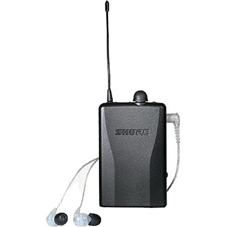 Shure P2R215CL=-H2 PSM200 Hardwired Beltpack Monitor with In-Ear Headphones