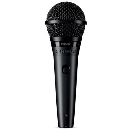 Shure PGA58-LC Cardioid Dynamic Vocal Microphone, 70-16000Hz, No Cable