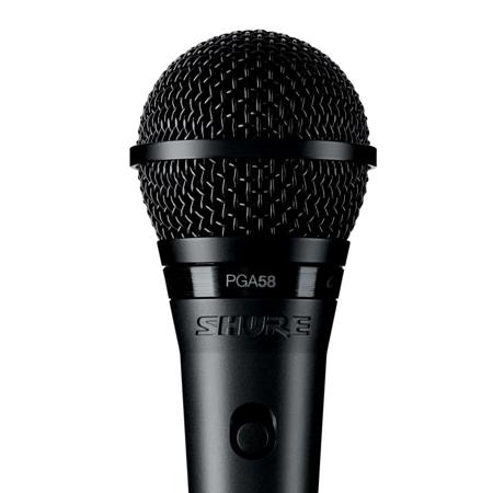 Shure PGA58-QTR Cardioid Dynamic Vocal Microphone, 70-16000Hz, XLR-1/4" Cable