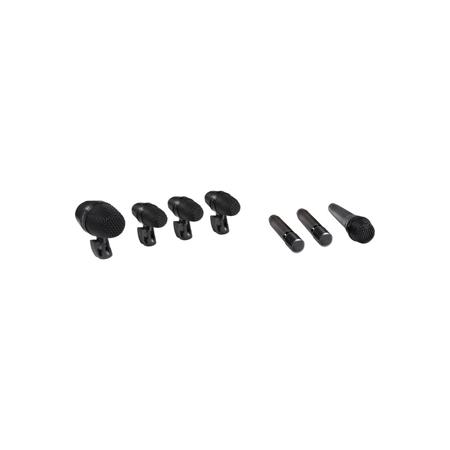 Shure 7-Piece Drum Microphone Kit, Includes PGA52, PGA56, PGA57 & PGA81 Mics, A25D Stand Adapter, AP56DM Drum Mounts, XLR-XLR Cables, Case