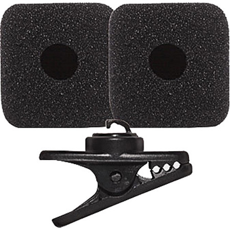Shure RK377 Replacement Accessory Kit for PGA31 Headset Microphone, Includes Clip and 2x Foam Windscreens