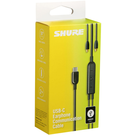 Shure 50" USB-C Earphone Communication Cable with DAC/Headphone Amp
