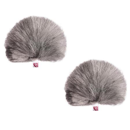 Shure RPM40MWJ TwinPlex Rycote MiniWindjammer for TL Microphones, Gray, 2-Pack
