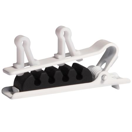 Shure Dual Tie Clip for TwinPlex Lavalier Microphones, White, 3-Pack