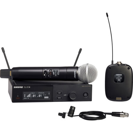 Shure SLXD124/85 1-CH Combo System, SM58 Mic Capsule, WL185 Mic, H55: 514-558MHz