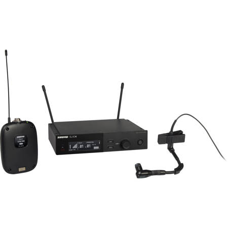 Shure SLXD14/98H 1-Channel Digital Wireless System with Beta 98H/C Clip-on Mic J52: 558-616MHz
