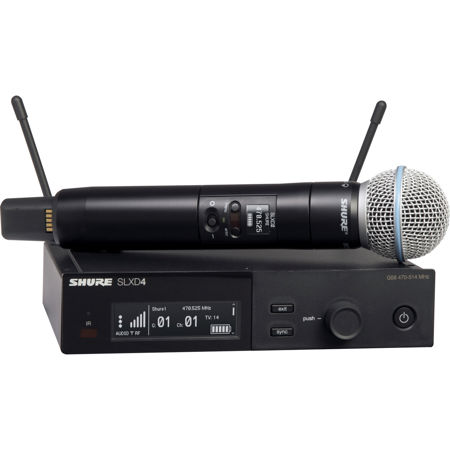 Shure SLXD24/B58 Single-Channel Digital Wireless Vocal System with Beta 58 Mic H55: 514-558MHz
