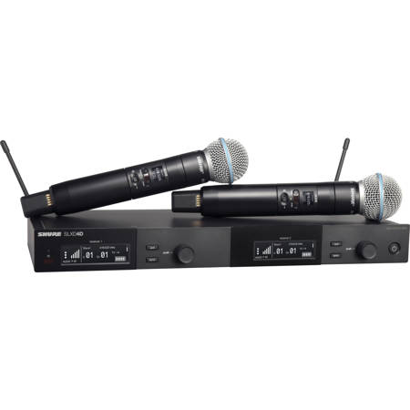 Shure SLXD24D/B58 2-Channel Digital Wireless Vocal System w/Beta 58 Mic Capsule G58: 470-514MHz