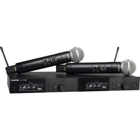 Shure SLXD24D/SM58 Dual-Channel Digital Wireless Vocal System with SM58 Microphone Capsule, H55: 514-558MHz