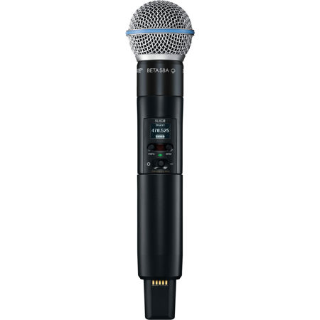 Shure SLXD2/B58 Handheld Digital Wireless Transmitter with Beta 58 Mic Capsule H55: 514-558MHz