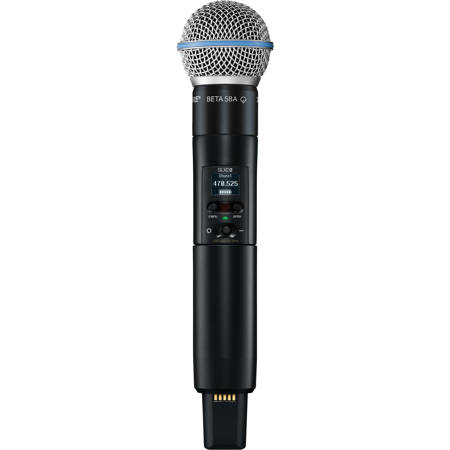 Shure SLXD2/B58 Handheld Digital Wireless Transmitter with Beta 58 Mic Capsule J52: 558-616MHz