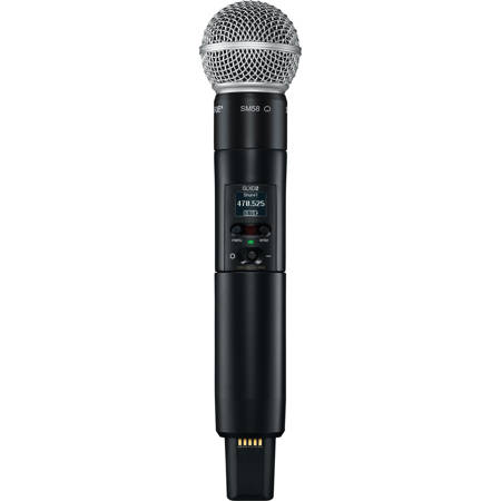 Shure SLXD2/SM58 Handheld Digital Wireless Transmitter w/SM58 Microphone Capsule G58: 470-514MHz