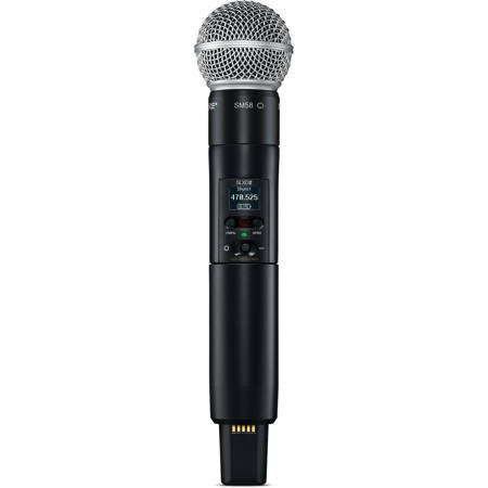 Shure SLXD2/SM58 Handheld Digital Wireless Transmitter w/SM58 Microphone Capsule J52: 558-616MHz