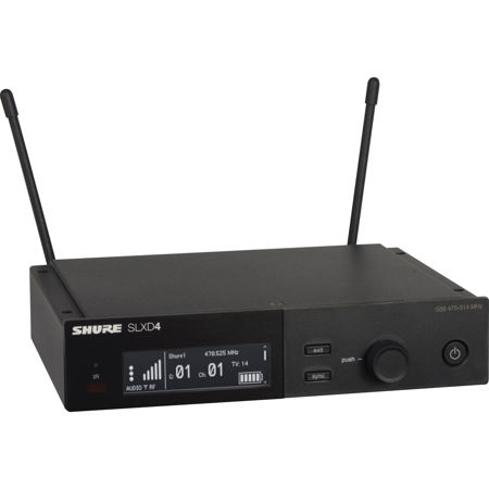 Shure SLXD4 Single-Channel Digital Wireless Receiver H55: 514-558MHz