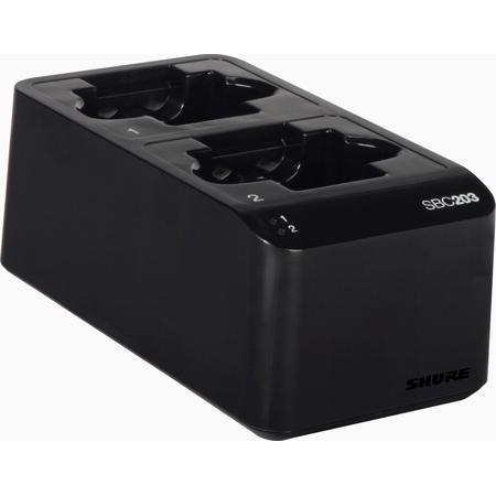 Shure SBC203 Dual-Docking Recharging Station for SLX-D Tx & SB903 Li-Ion Battery
