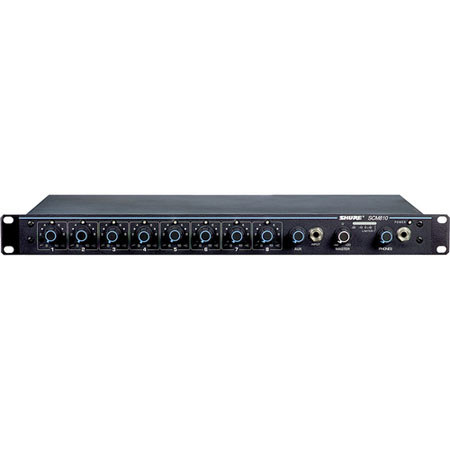 Shure SCM810 8-Channel Automatic Microphone Mixer with Adjustable EQ Per Channel, 120 V AC Power, Noise-Adaptive Thresholds