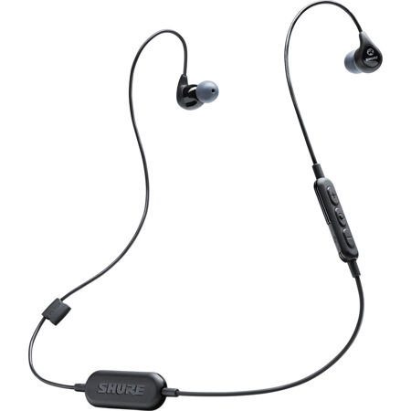 Shure SE112 Sound Isolating Earphones with Bluetooth Communication Cable, Black