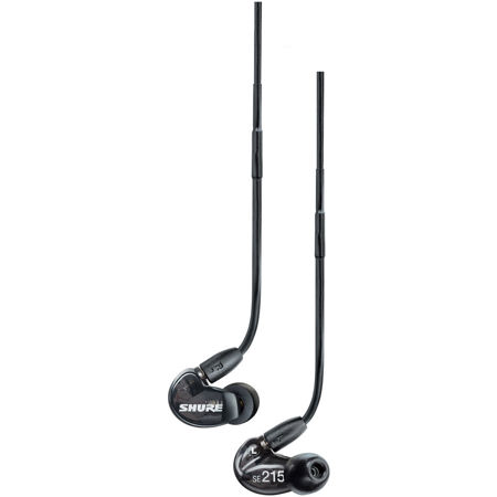 Shure SE215 Sound Isolating Earphones with Remote & Mic Cable, Black