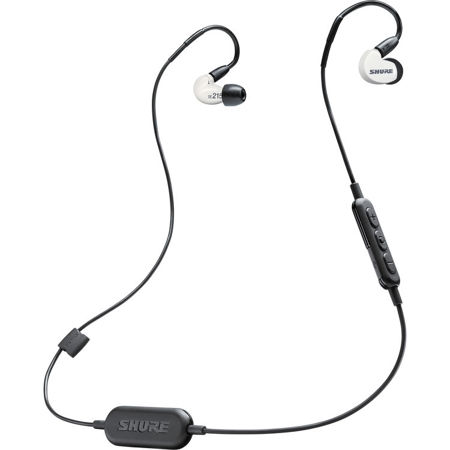 Shure SE215 Sound Isolating Earphones with RMCE-BT1 Bluetooth Cable, White