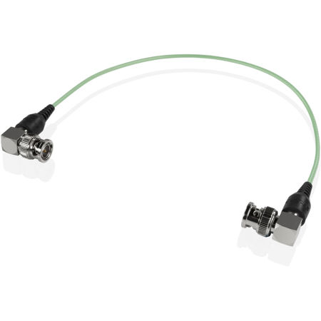 Shape 12" Skinny 90-Degree BNC Cable, Green