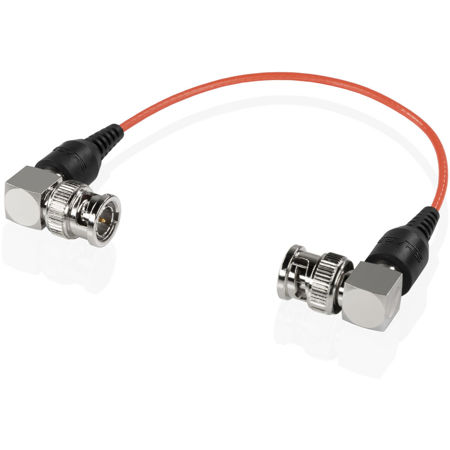Shape 6" Skinny 90-Degree BNC Cable, Red