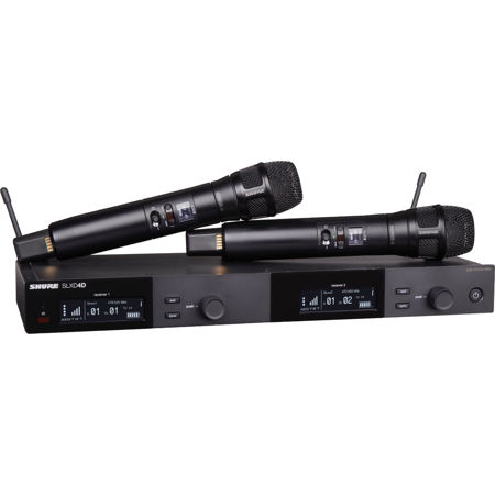 Shure SLXD24D/N8 Dual-Channel Digital Wireless Vocal System with N8 Microphone Capsule, Black