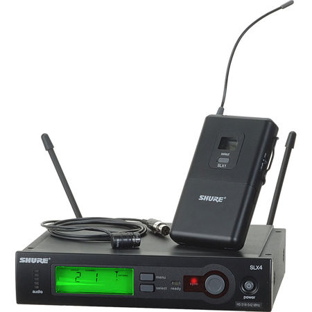 Shure SLX14/84 Lavalier Wireless System, H19: 542.275 to 571.750 MHz