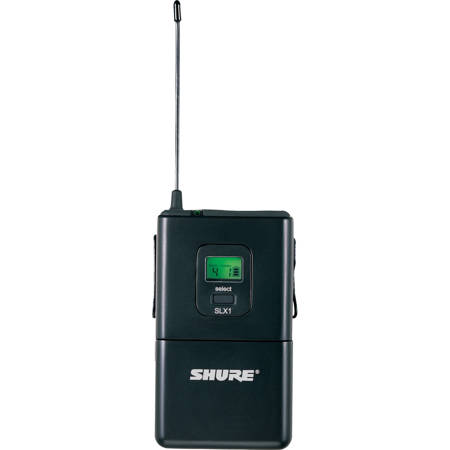 Shure SLX1 Wireless Bodypack Transmitter, H5 Band (518-542 MHz)