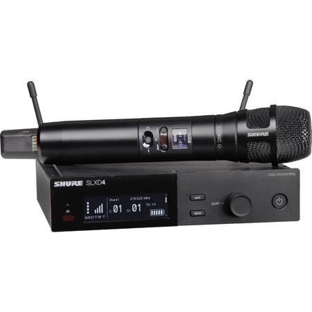Shure SLXD24/N8 Single-Ch Digital Wireless Vocal System w/N8 Mic Capsule, Black Cardioid H55: 514-558MHz