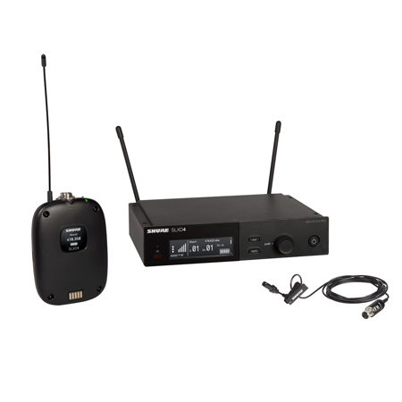 Shure SLXD14/UL4B Digital Wireless System w/UL4B UniPlex Cardioid Lavalier Mic J52: 558-616MHz