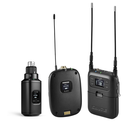 Shure SLXD15/DL4B Portable Digital Wireless Microphone System with DL4B Lavalier Microphone and SLXD3 Plug-On Transmitter, H55: 514-558MHz