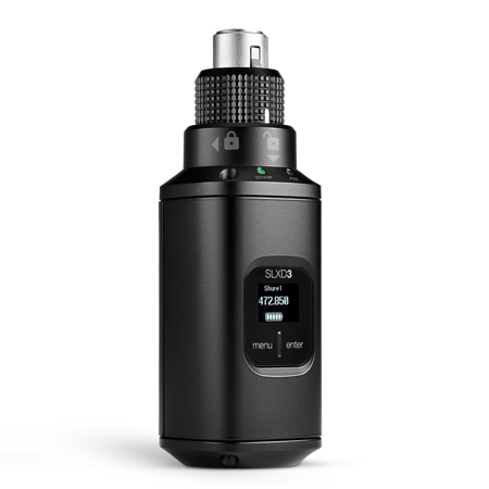 Shure SLXD3 Digital Wireless Plug-On Transmitter with XLR Connector G58: 470-514MHz