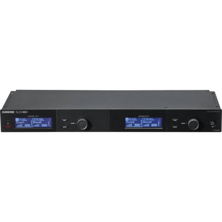 Shure SLXD4QDAN+ Quad-Channel Digital Wireless Receiver with Dante Connectivity, G57: 470-608MHz