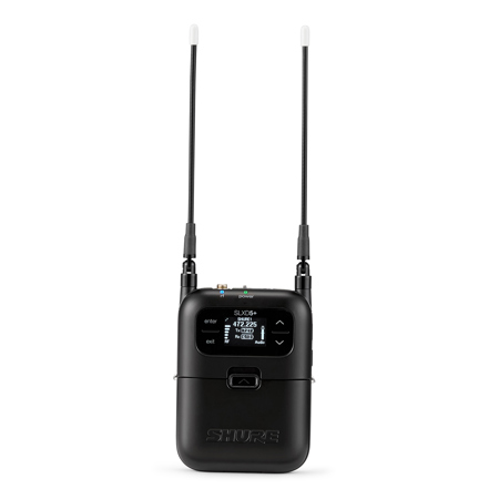 Shure SLXD5+ Single-Channel Portable Digital Wireless Receiver, G57: 470-608MHz, TAA Compliant, Black