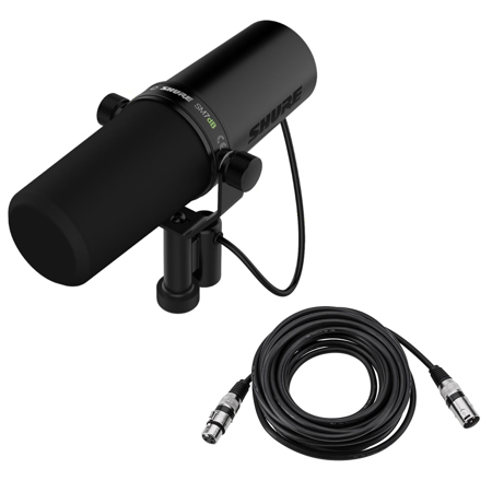 Shure SM7dB Cardioid Active Dynamic Studio Vocal Mic w/25' XLR M to F Cable