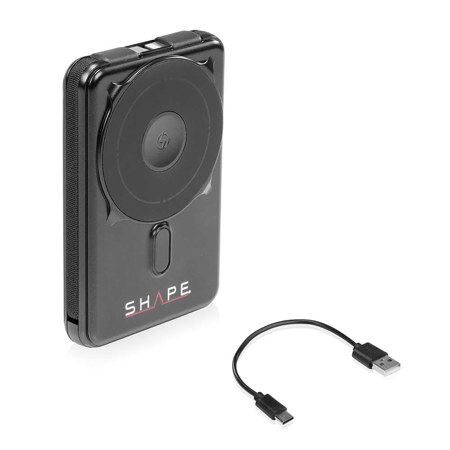 Shape 10000mAh Wireless Magnetic Power Bank with Built-In USB-C and Lightning Cable