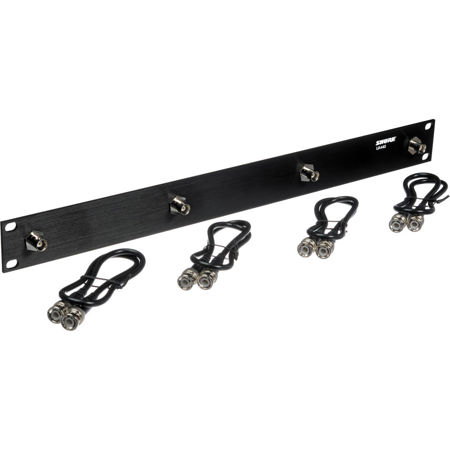 Shure UA440 Front Mount Antenna Rack Kit, Includes (4) 2-Foot BNC-BNC Coaxial Cables & (4) Bulkhead Adapters