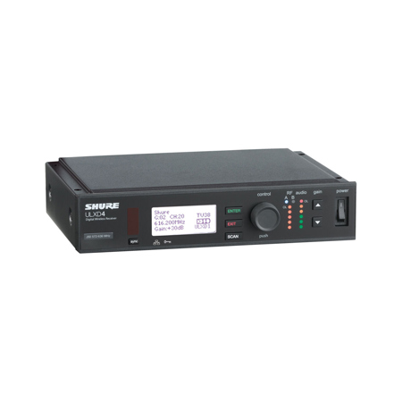 Shure ULXD4-GV Single-Channel Digital Wireless Half-Rack Receiver G50: 470-534MHz