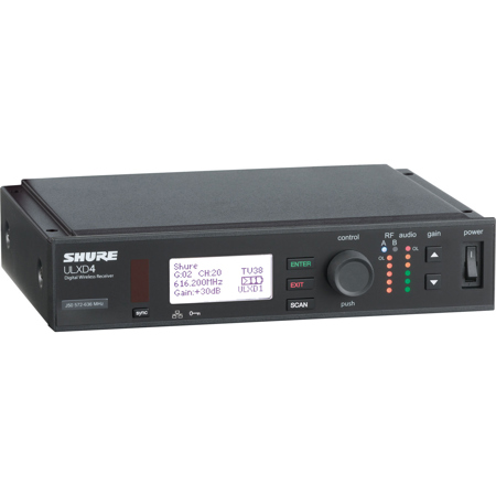 Shure ULXD4 Single-Channel Digital Wireless Rackmount Receiver J50A: 572-616MHz