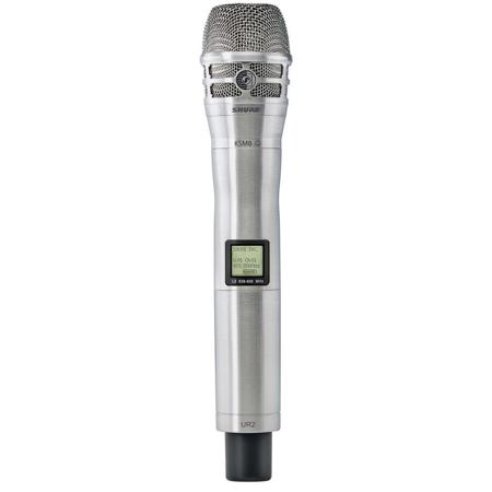 Shure UR2 Handheld Transmitter with KSM8 Mic Capsule, G1: 470 to 530MHz, Nickel