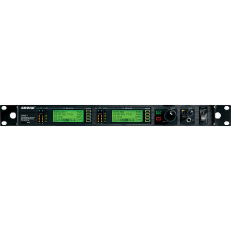 Shure UR4D+J5 Dual Diversity UHF Wireless Mic Receiver, J5/578-608, 614-638MHz